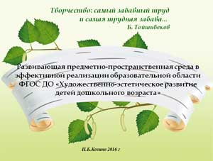 Развивающая предметно-пространственная среда в эффективной реализации образовательной области ФГОС ДО «Художественно-эстетическое развитие детей дошкольного возраста»