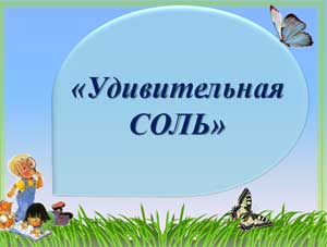 Конспект занятия по опытно-экспериментальной деятельности в подготовительной группе «Удивительная соль»